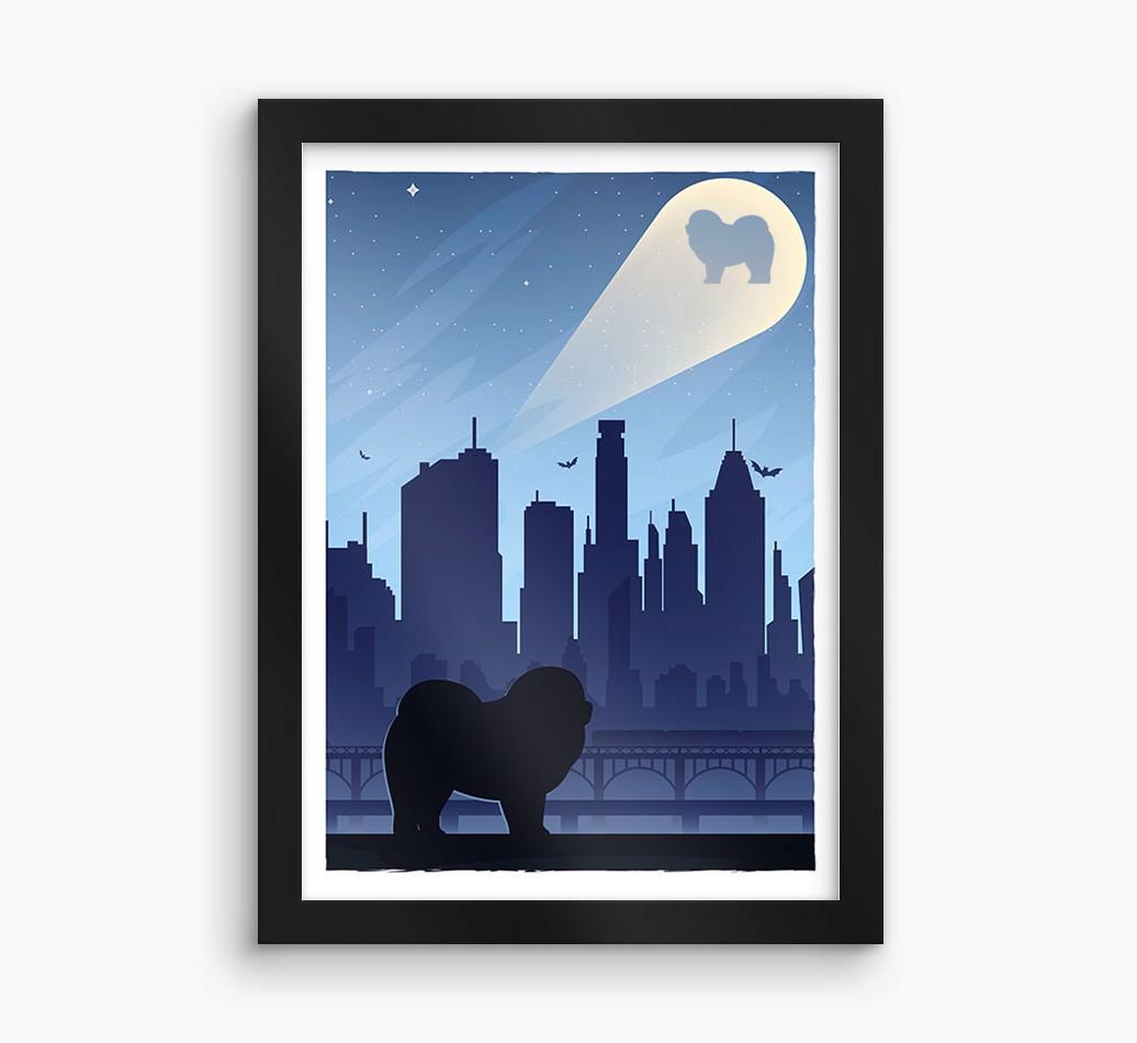 Superhero Adventure: Personalized {breedFullName} Framed Print
