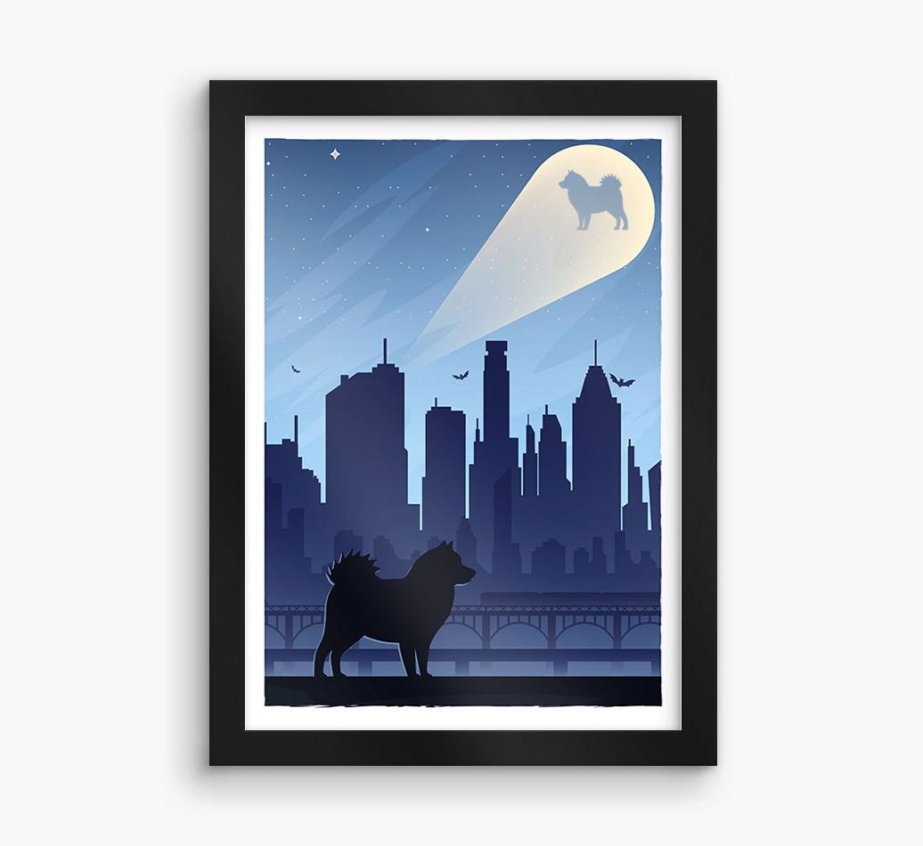 Superhero Adventure: Personalized {breedFullName} Framed Print