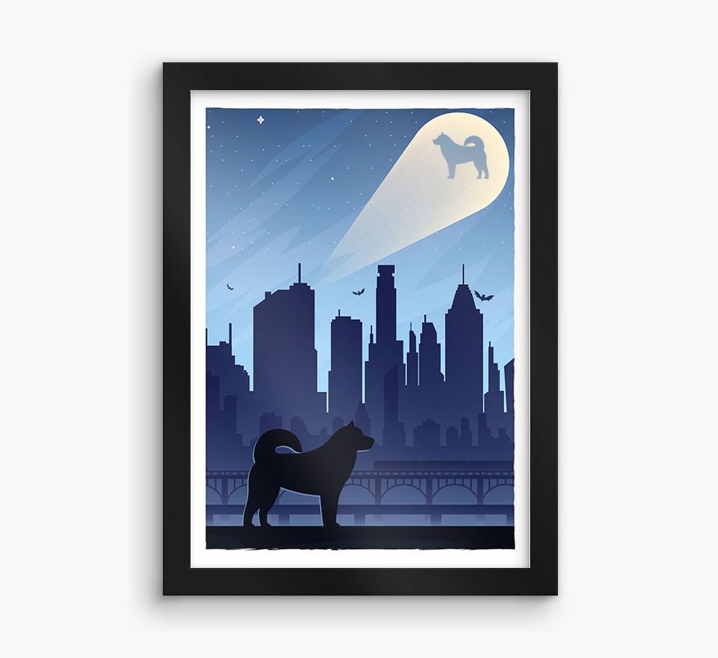 Superhero Adventure: Personalized {breedFullName} Framed Print