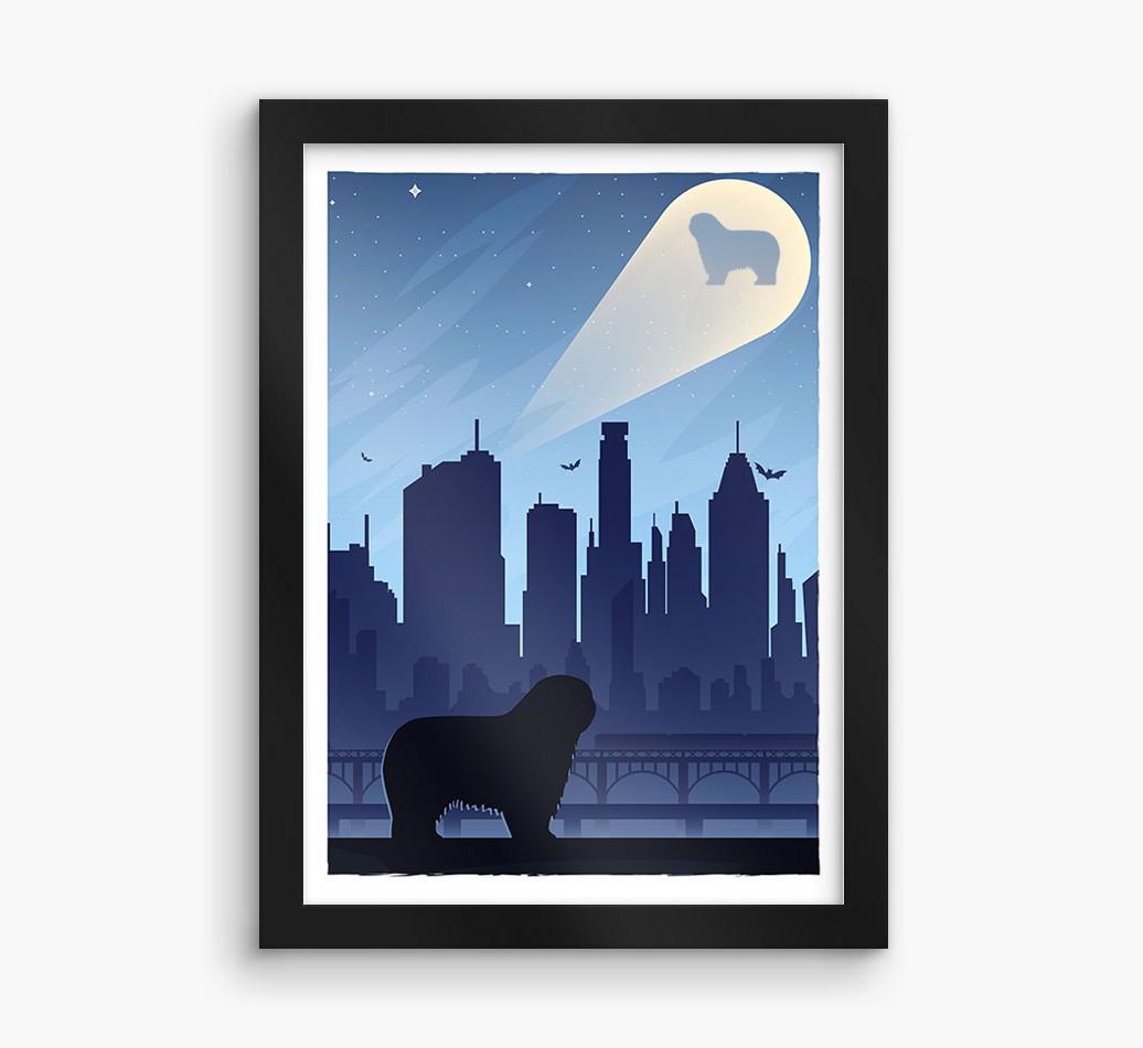 Superhero Adventure: Personalized {breedFullName} Framed Print