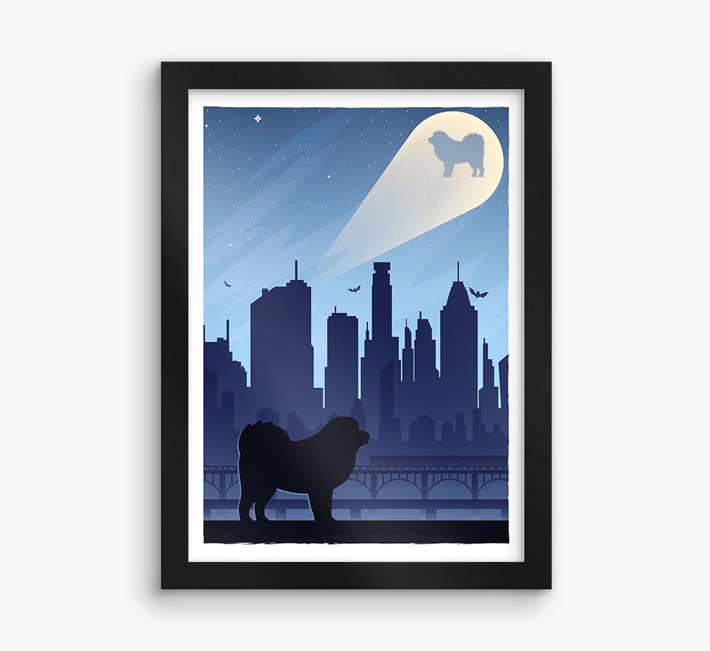 Superhero Adventure: Personalized {breedFullName} Framed Print