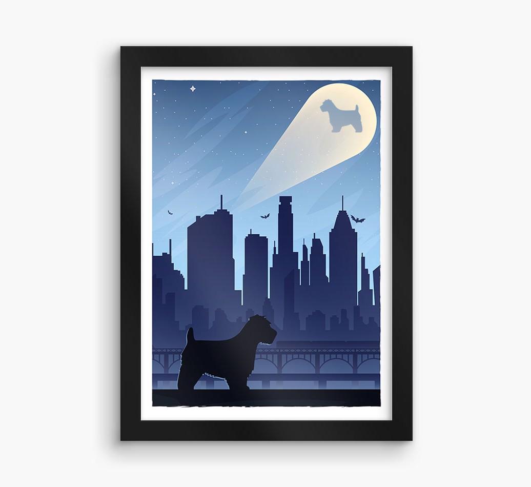 Superhero Adventure: Personalized {breedFullName} Framed Print