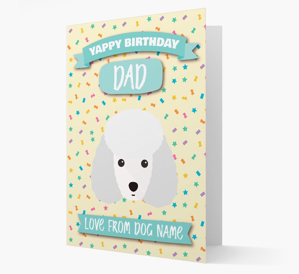 Personalised Card 'Yappy Birthday Dad' with {breedCommonName} Icon