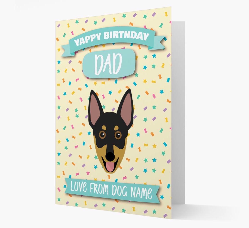 Personalised Card 'Yappy Birthday Dad' with {breedCommonName} Icon