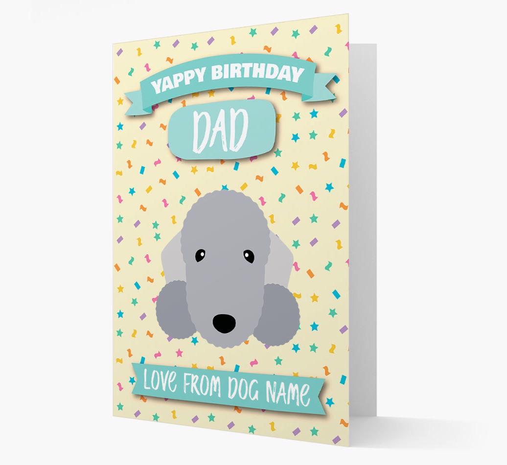 Personalised Card 'Yappy Birthday Dad' with {breedCommonName} Icon