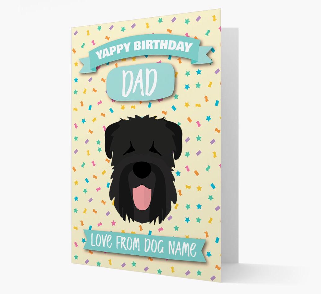Personalised Card 'Yappy Birthday Dad' with {breedCommonName} Icon