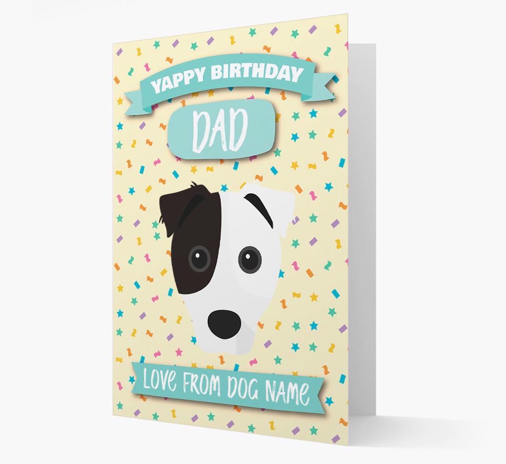 Personalised Card 'Yappy Birthday Dad' with {breedCommonName} Icon