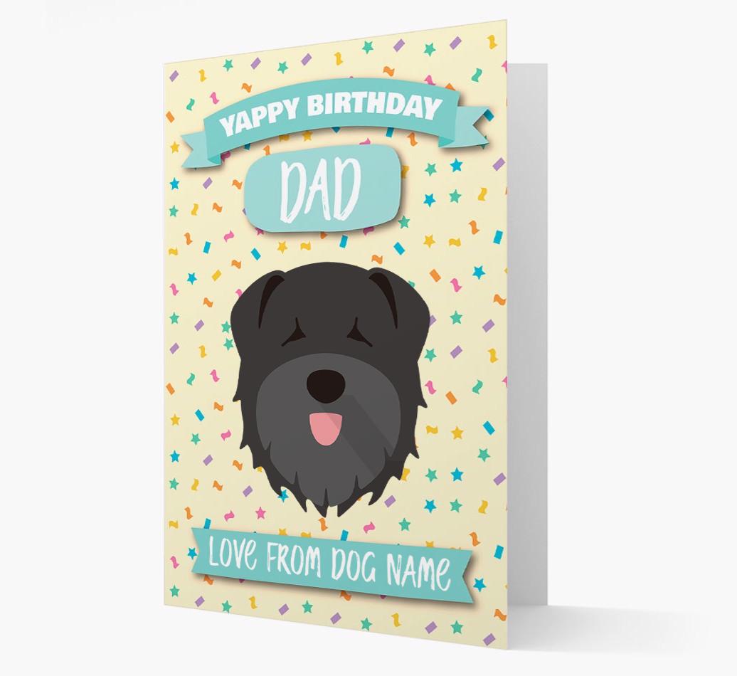Personalised Card 'Yappy Birthday Dad' with {breedCommonName} Icon