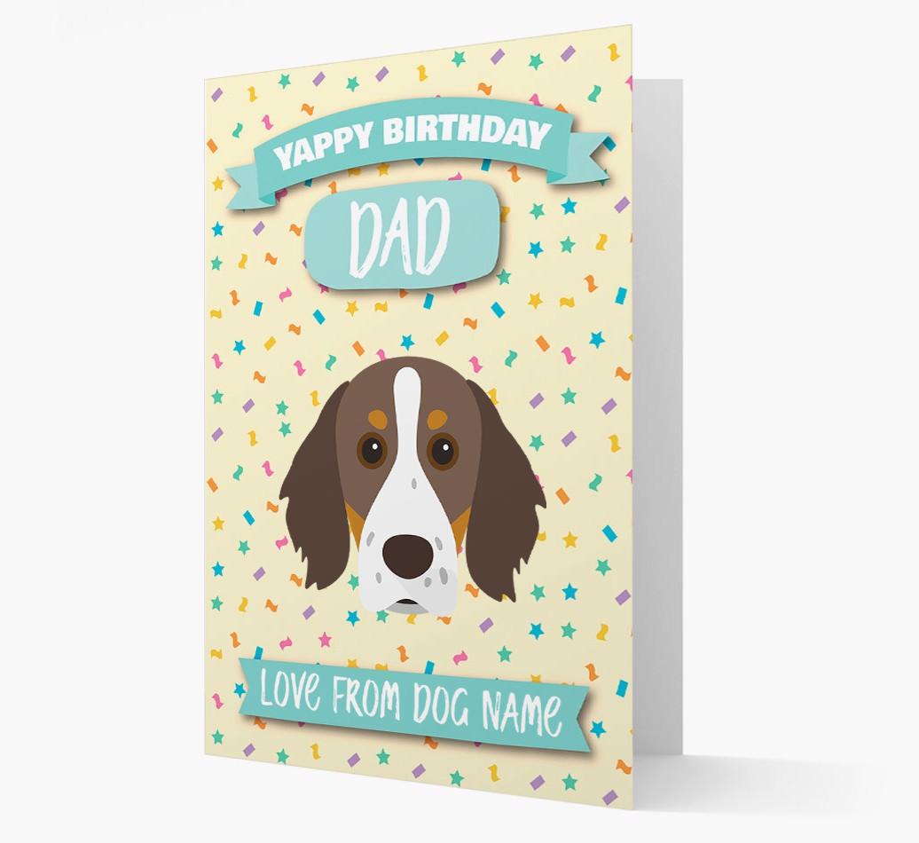 Personalised Card 'Yappy Birthday Dad' with {breedCommonName} Icon