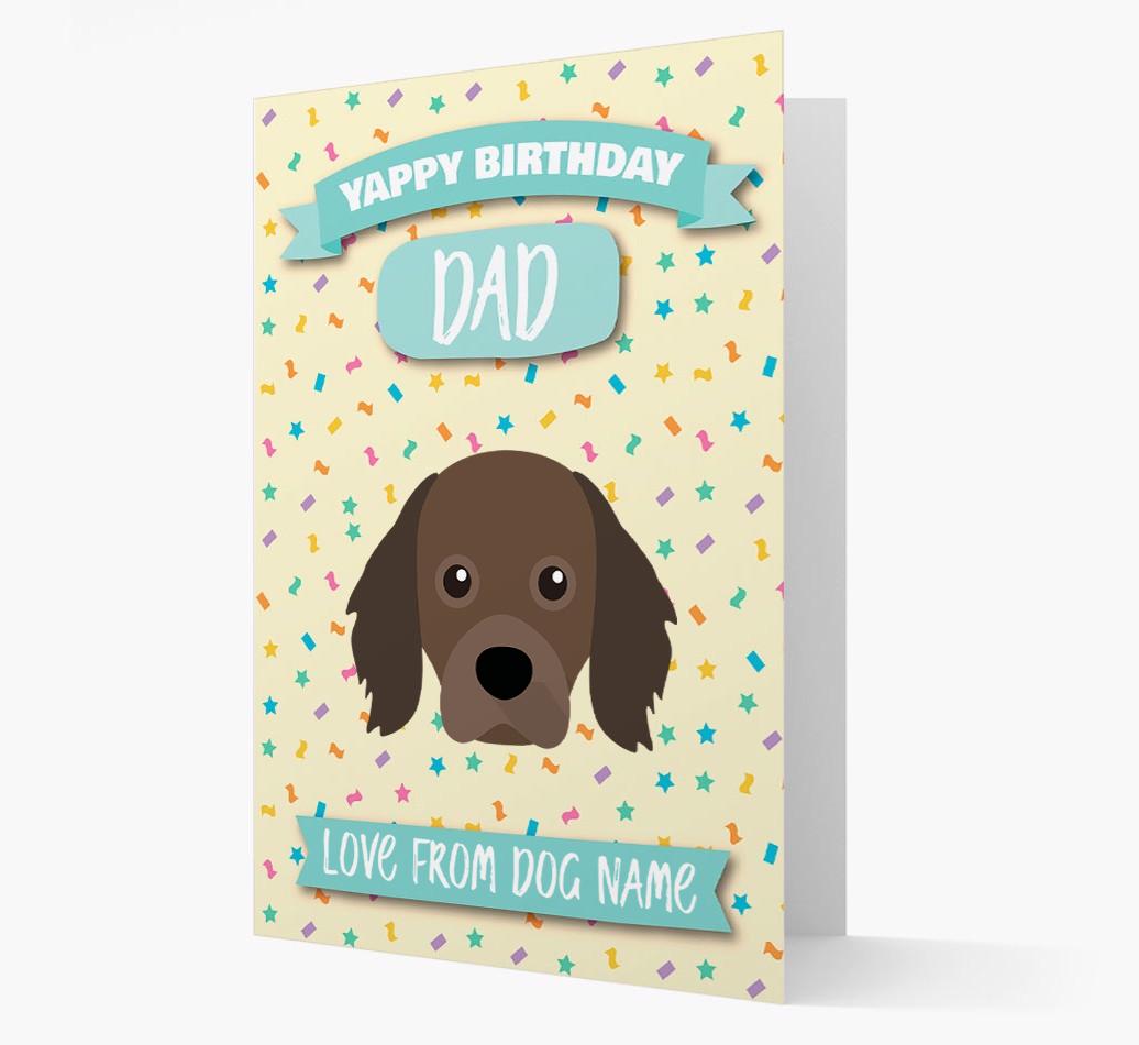 Personalised Card 'Yappy Birthday Dad' with {breedCommonName} Icon