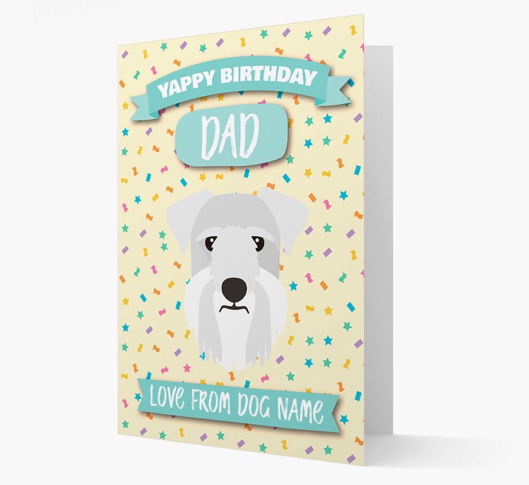 Personalised Card 'Yappy Birthday Dad' with {breedCommonName} Icon