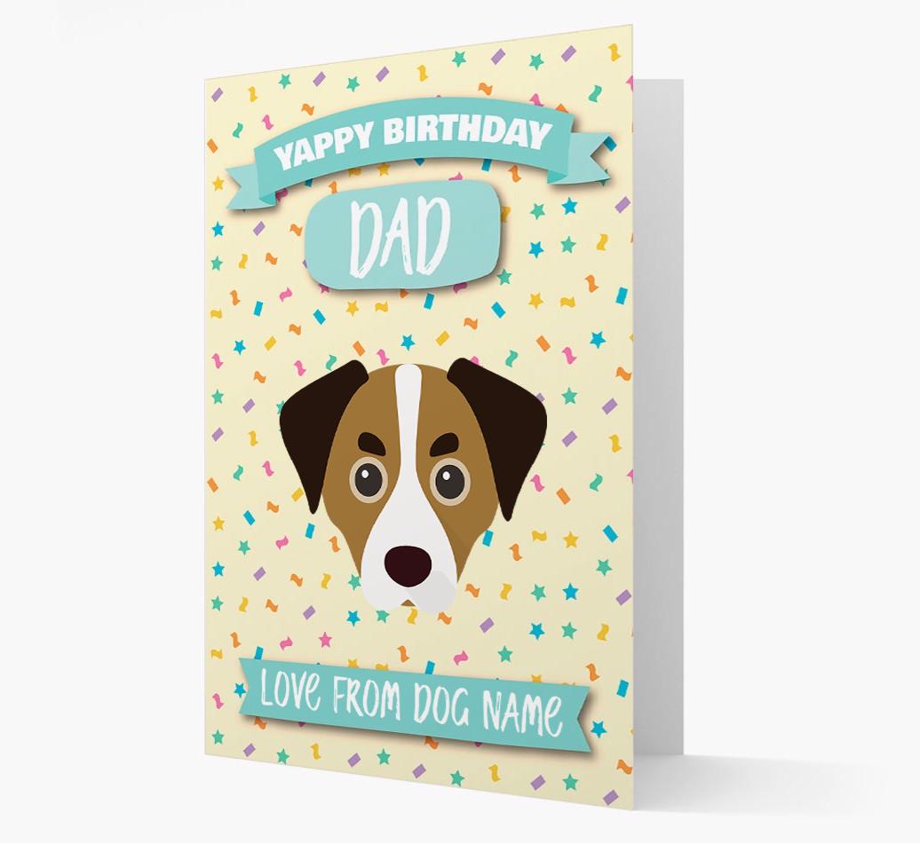 Personalised Card 'Yappy Birthday Dad' with {breedCommonName} Icon