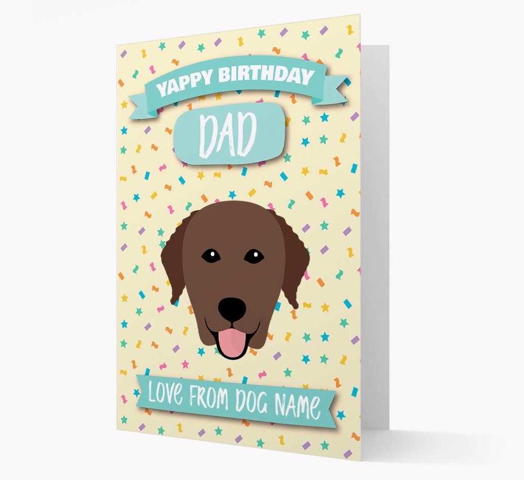 Personalised Card 'Yappy Birthday Dad' with {breedCommonName} Icon