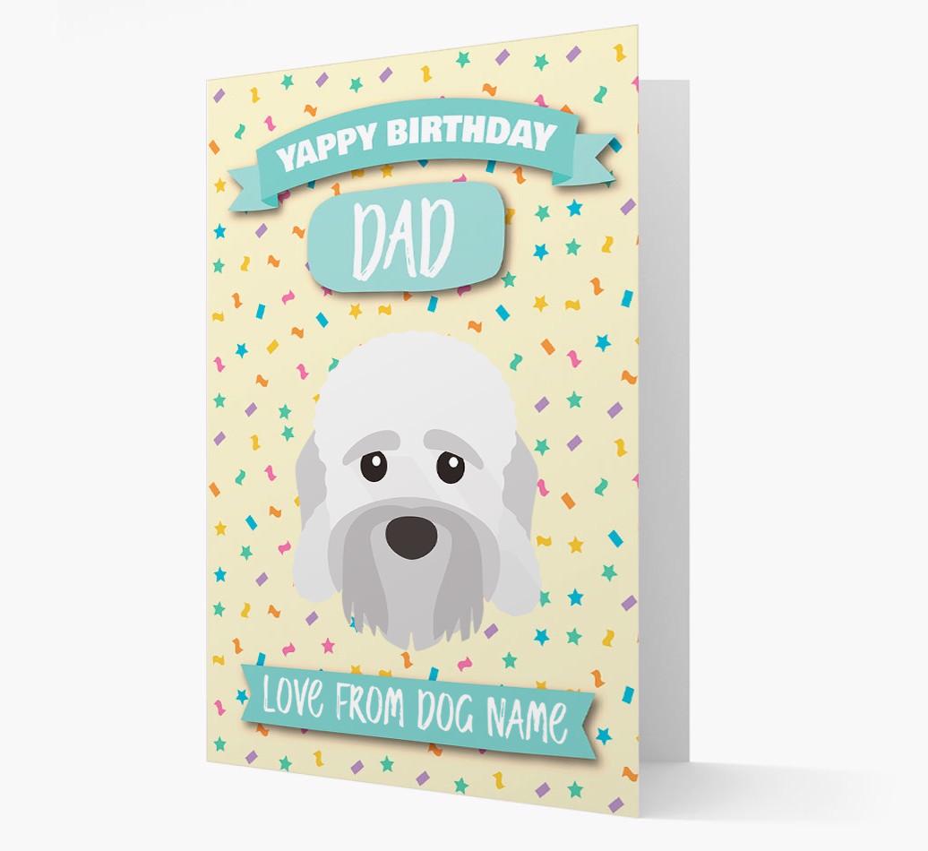 Personalised Card 'Yappy Birthday Dad' with {breedCommonName} Icon