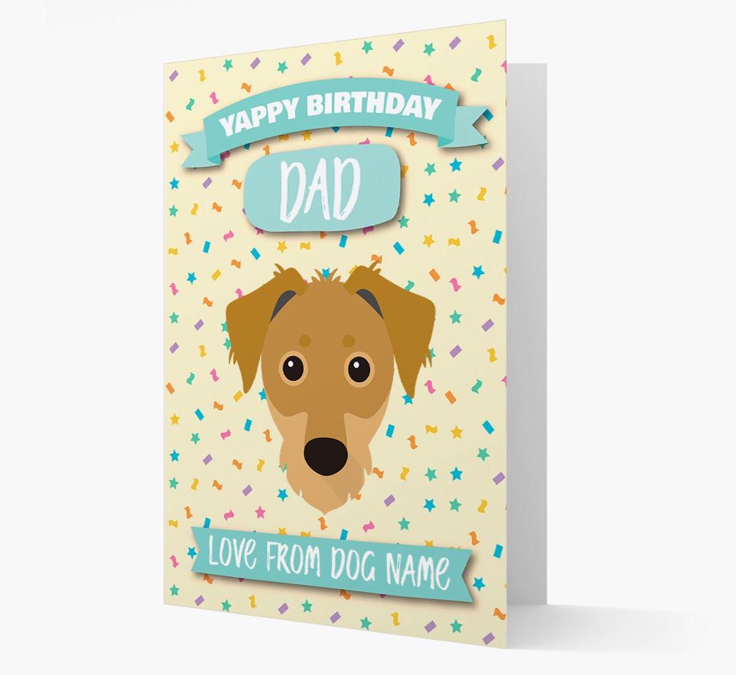 Personalised Card 'Yappy Birthday Dad' with {breedCommonName} Icon
