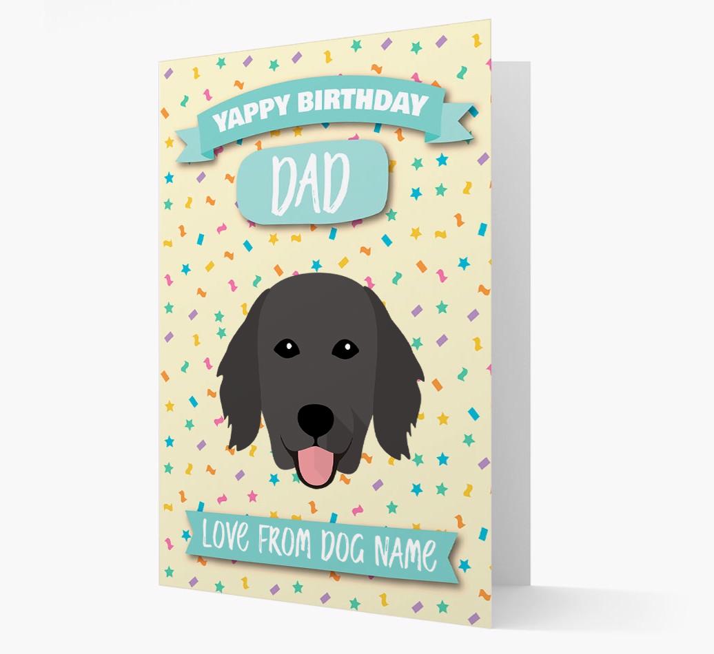 Personalised Card 'Yappy Birthday Dad' with {breedCommonName} Icon