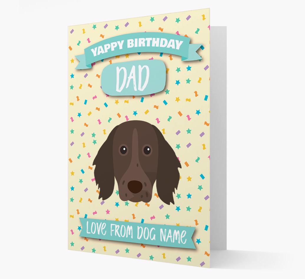 Personalised Card 'Yappy Birthday Dad' with {breedCommonName} Icon