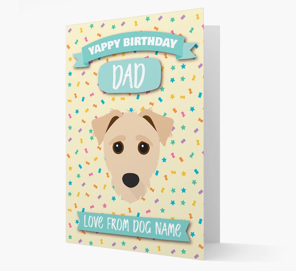 Personalised Card 'Yappy Birthday Dad' with {breedCommonName} Icon