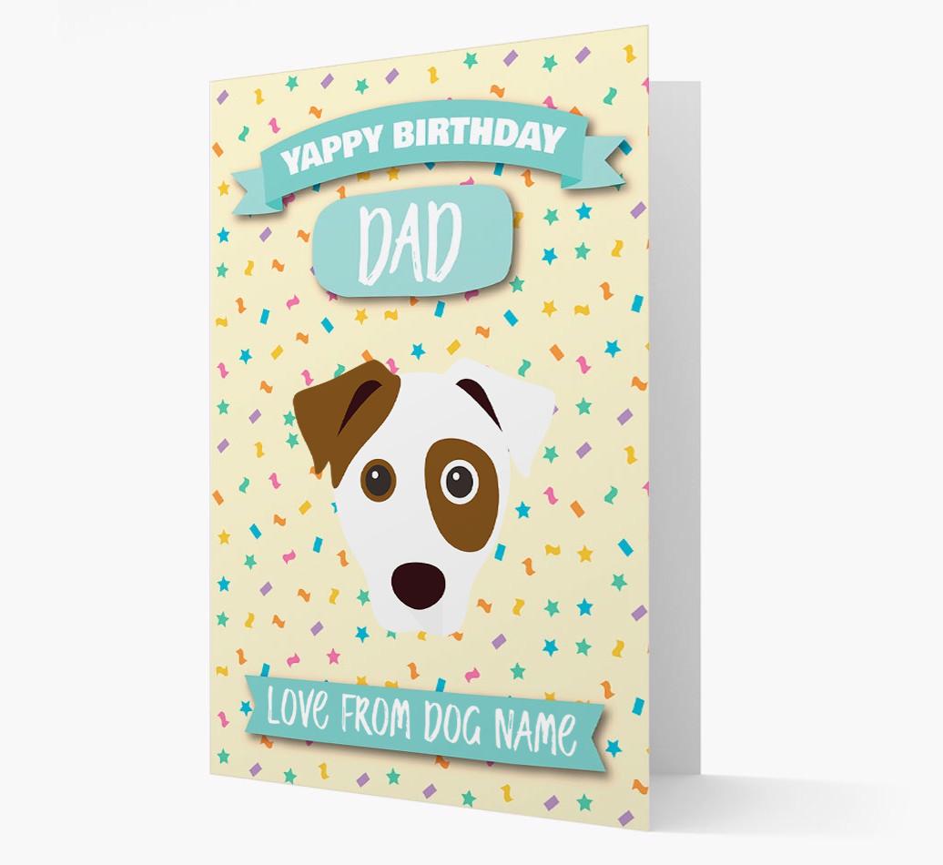Personalised Card 'Yappy Birthday Dad' with {breedCommonName} Icon