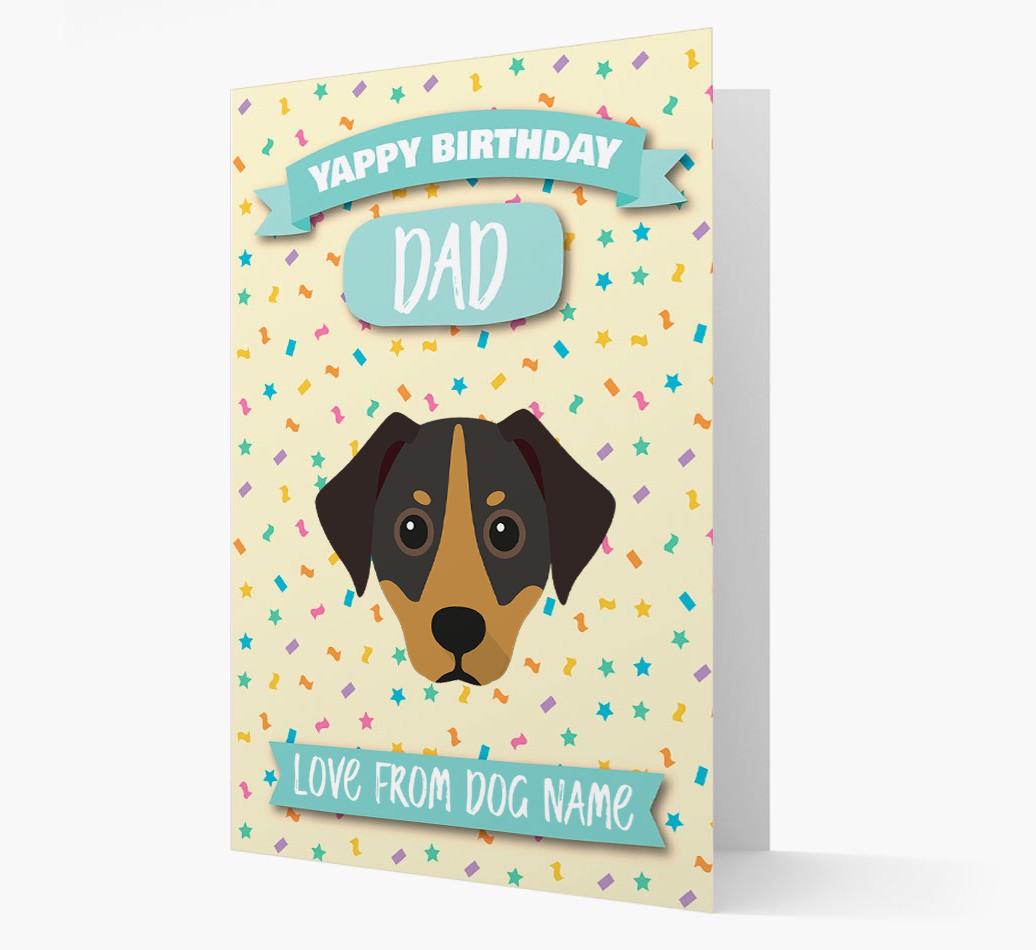 Personalised Card 'Yappy Birthday Dad' with {breedCommonName} Icon