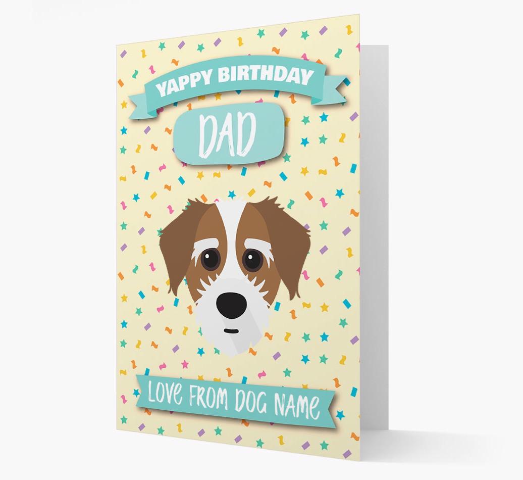 Personalised Card 'Yappy Birthday Dad' with {breedCommonName} Icon
