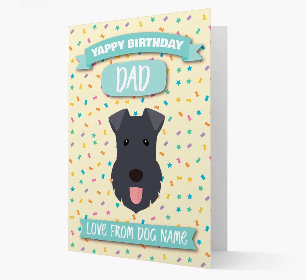 Personalised Card 'Yappy Birthday Dad' with {breedCommonName} Icon