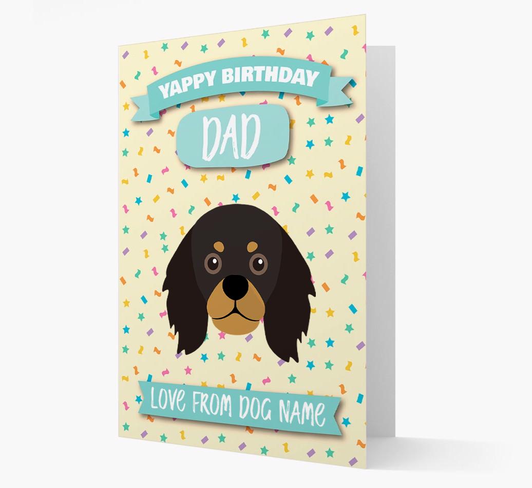 Personalised Card 'Yappy Birthday Dad' with {breedCommonName} Icon