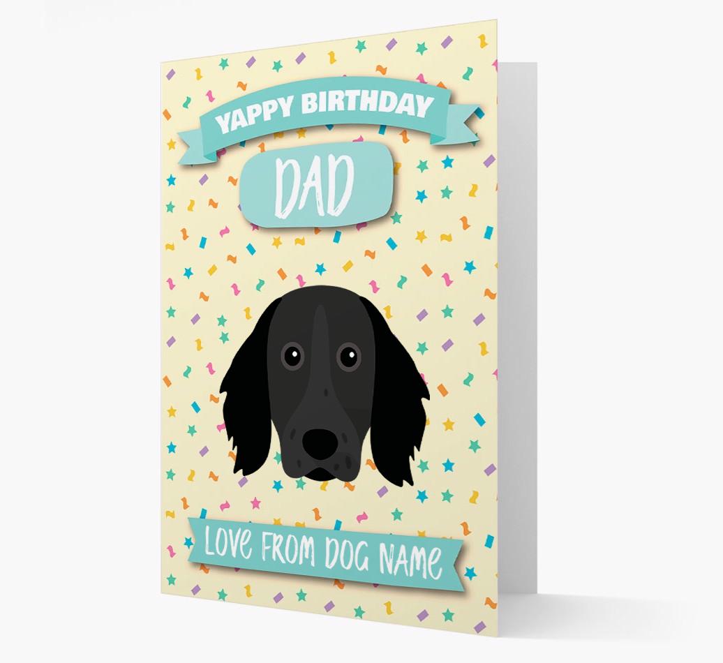 Personalised Card 'Yappy Birthday Dad' with {breedCommonName} Icon