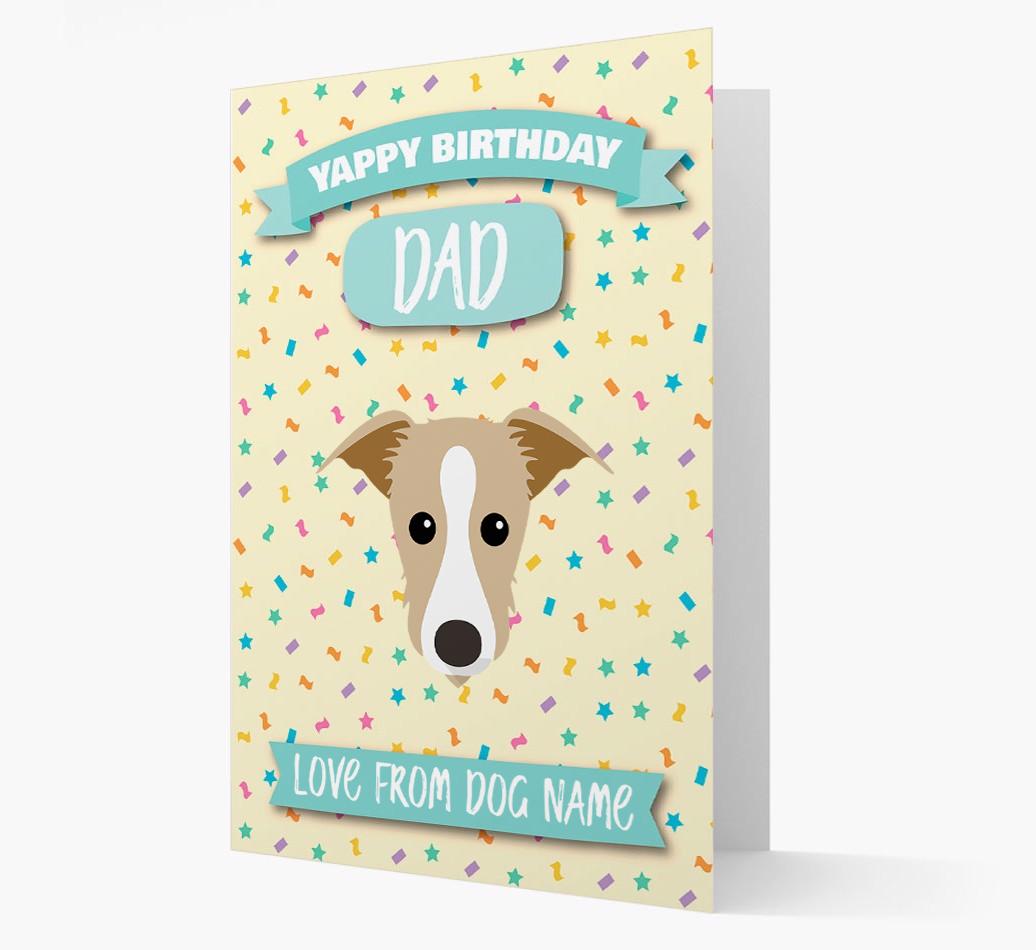 Personalised Card 'Yappy Birthday Dad' with {breedCommonName} Icon