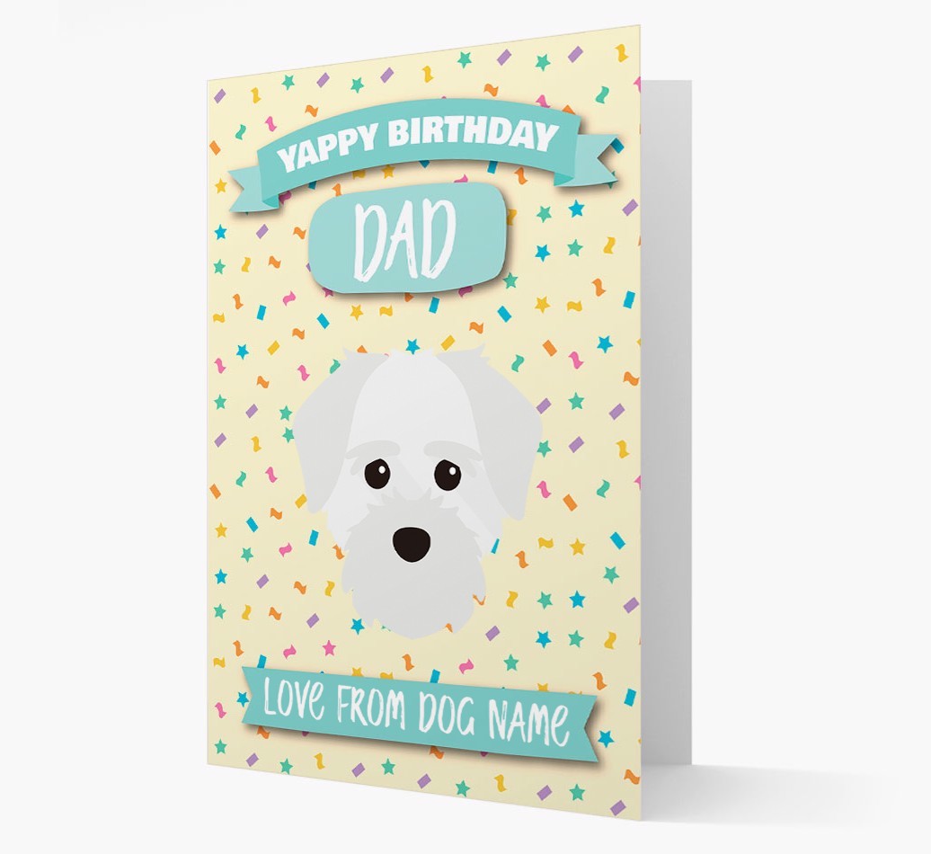 Personalised Card 'Yappy Birthday Dad' with {breedCommonName} Icon
