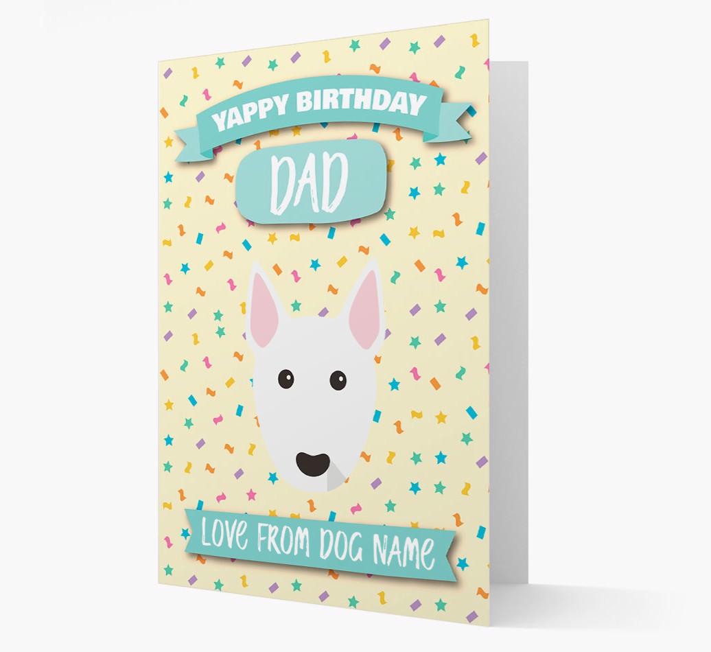 Personalised Card 'Yappy Birthday Dad' with {breedCommonName} Icon
