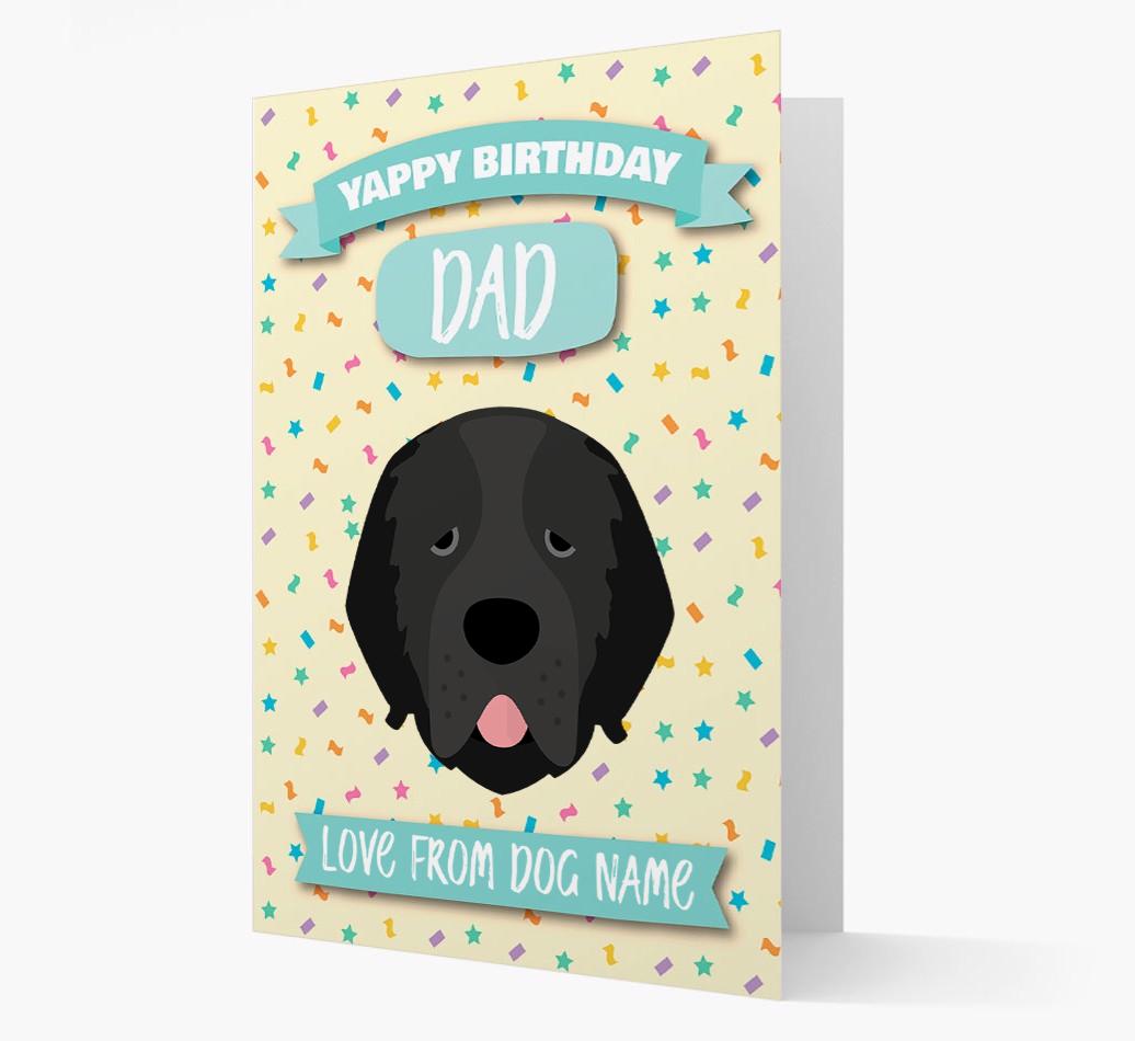 Personalised Card 'Yappy Birthday Dad' with {breedCommonName} Icon