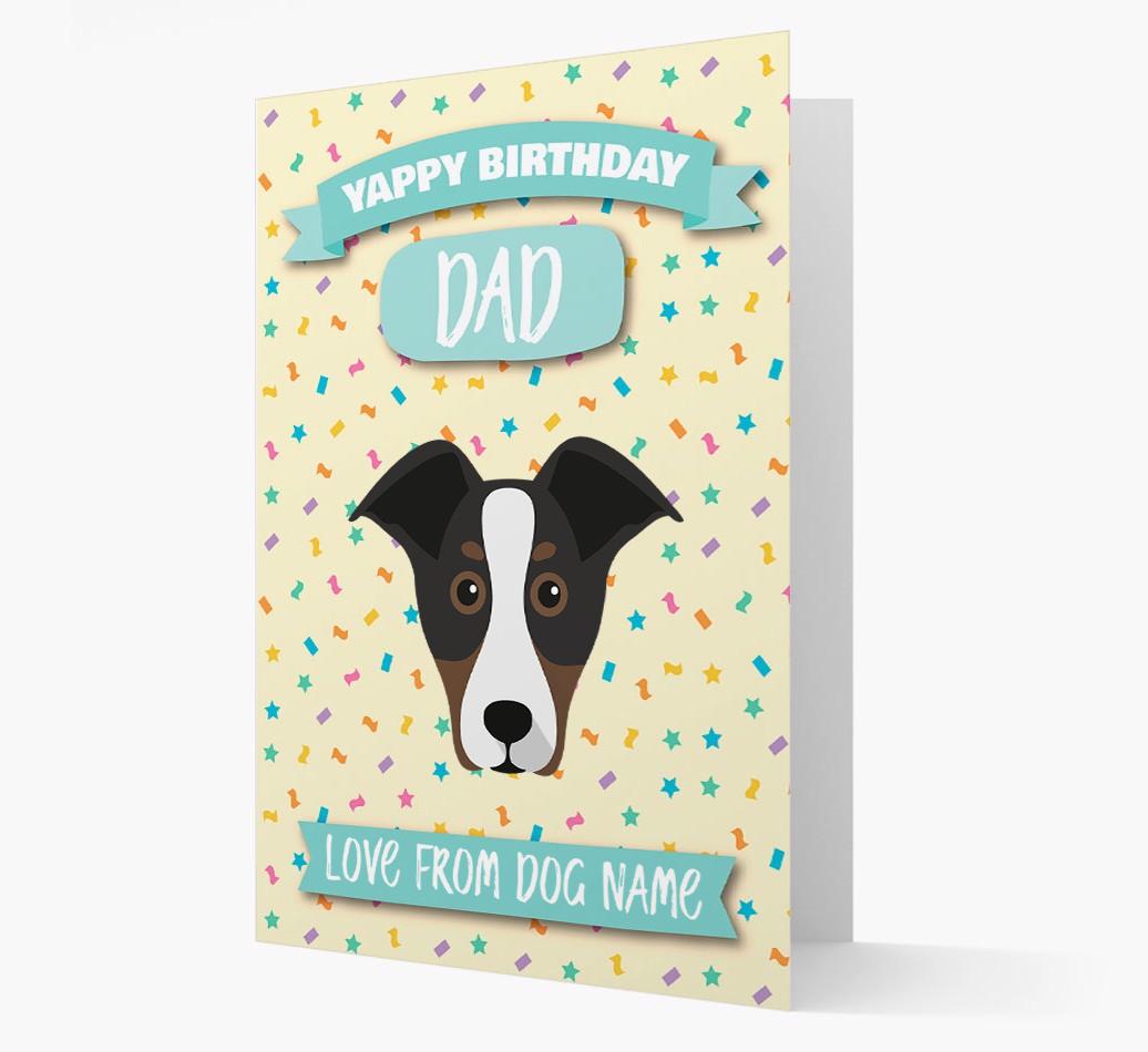 Personalised Card 'Yappy Birthday Dad' with {breedCommonName} Icon