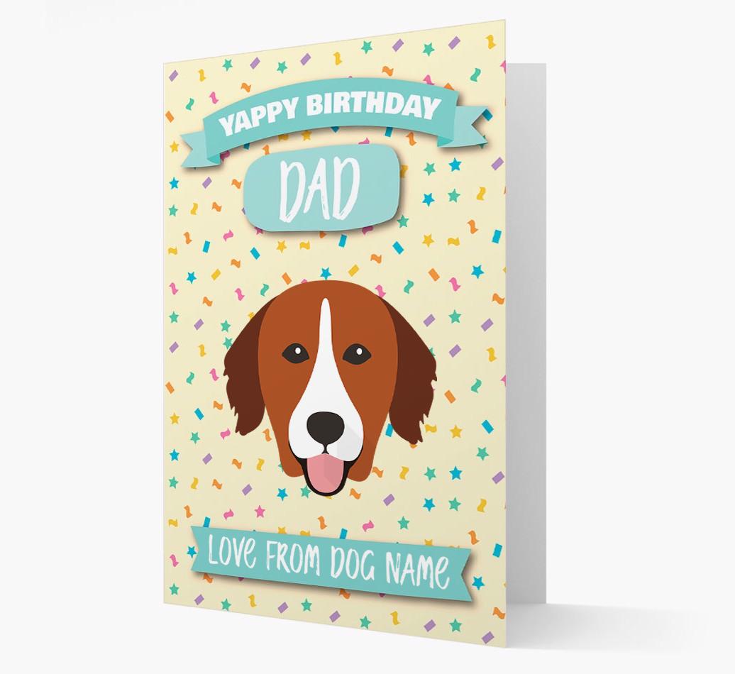 Personalised Card 'Yappy Birthday Dad' with {breedCommonName} Icon