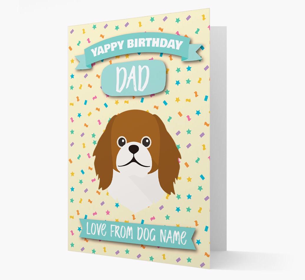 Personalised Card 'Yappy Birthday Dad' with {breedCommonName} Icon