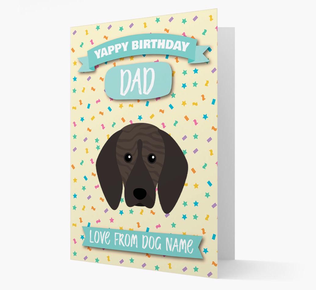 Personalised Card 'Yappy Birthday Dad' with {breedCommonName} Icon