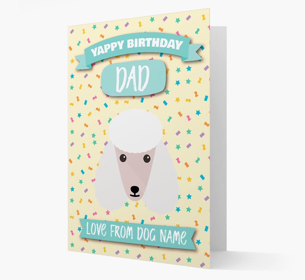 Personalised Card 'Yappy Birthday Dad' with {breedCommonName} Icon