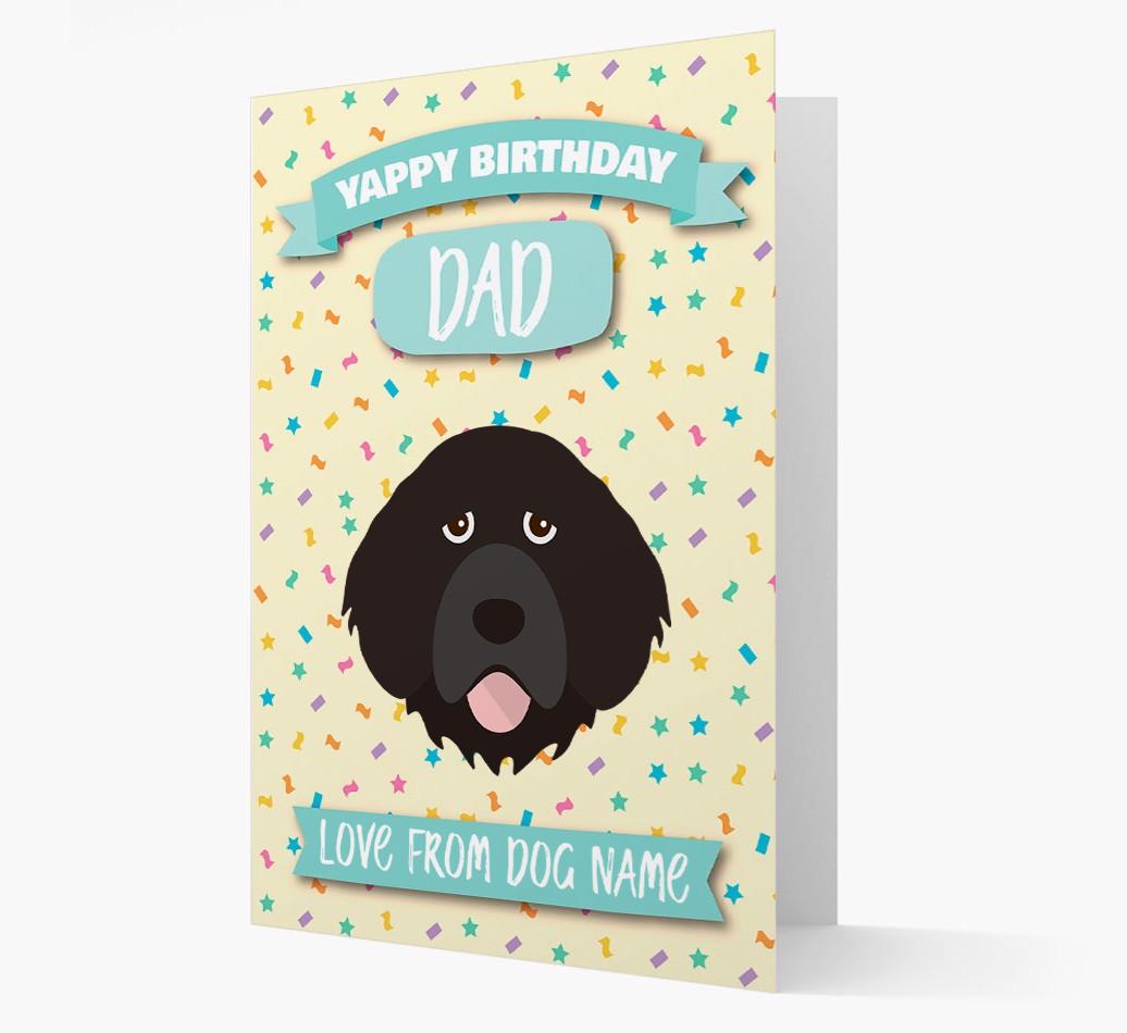 Personalised Card 'Yappy Birthday Dad' with {breedCommonName} Icon