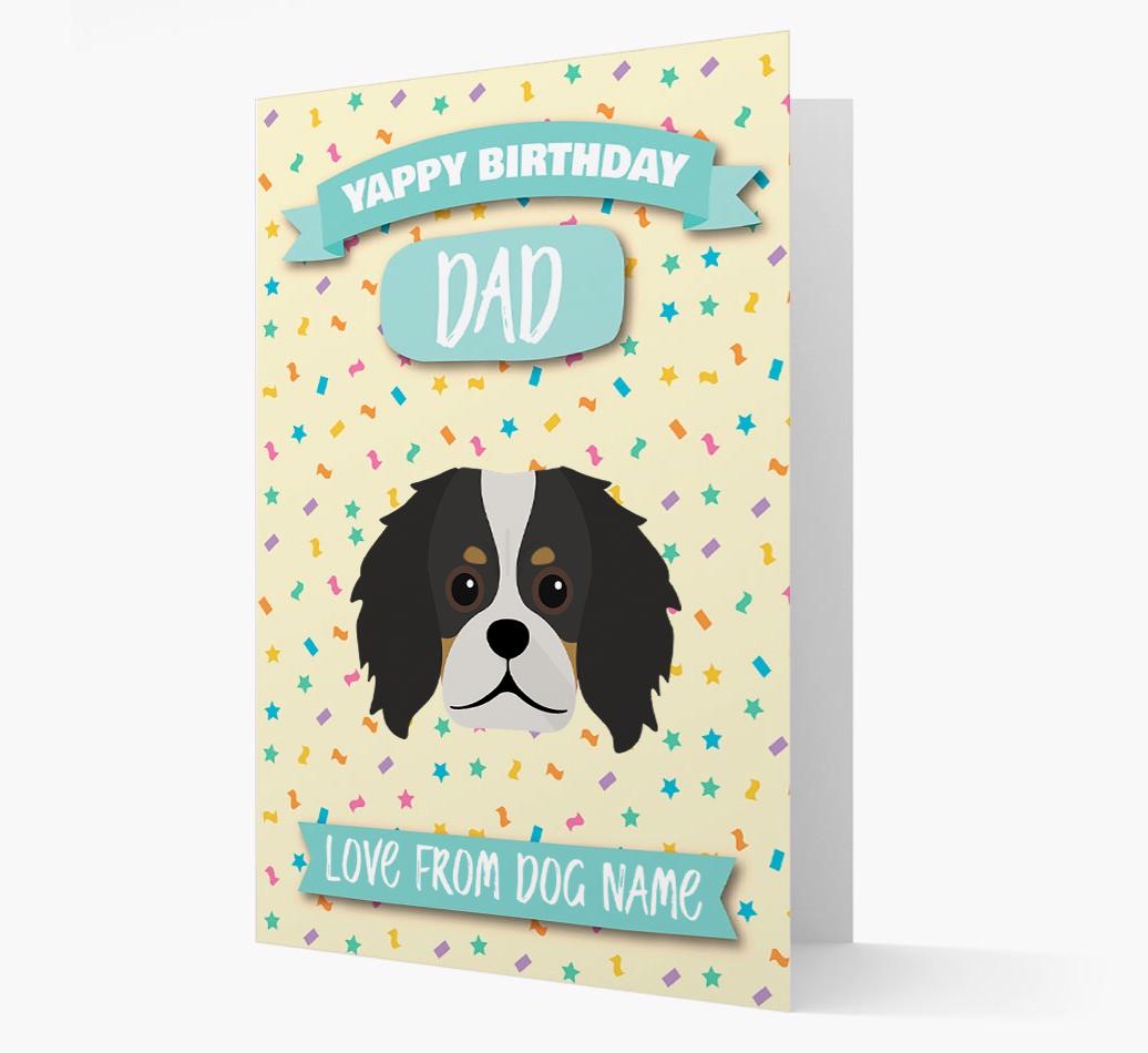Personalised Card 'Yappy Birthday Dad' with {breedCommonName} Icon