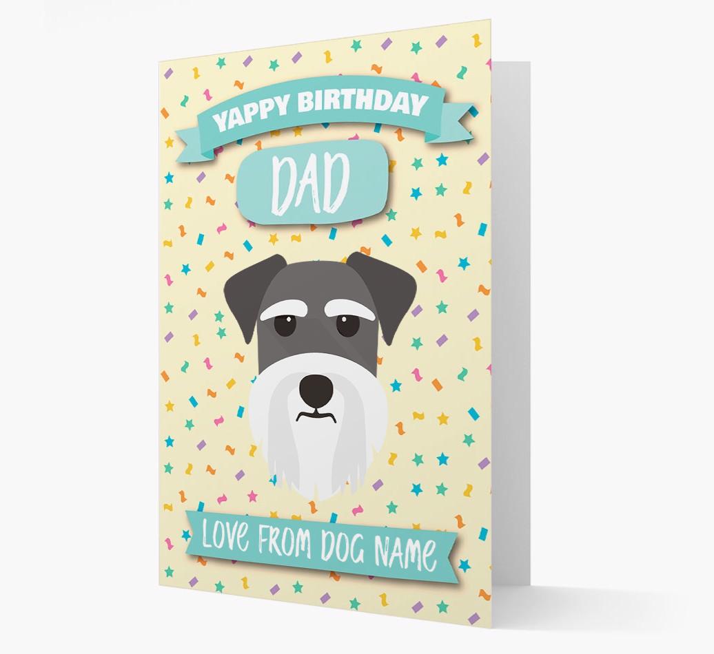 Personalised Card 'Yappy Birthday Dad' with {breedCommonName} Icon