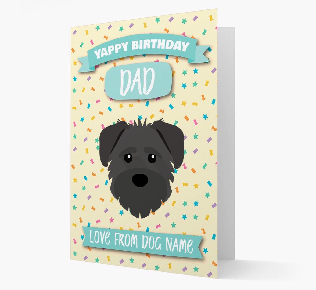 Personalised Card 'Yappy Birthday Dad' with {breedCommonName} Icon