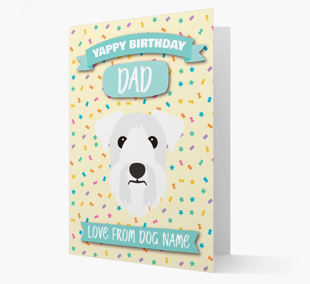 Personalised Card 'Yappy Birthday Dad' with {breedCommonName} Icon