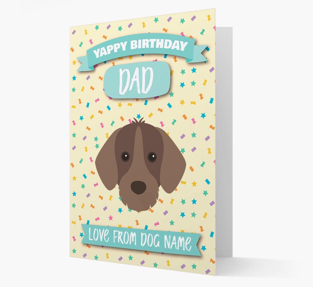 Personalised Card 'Yappy Birthday Dad' with {breedCommonName} Icon