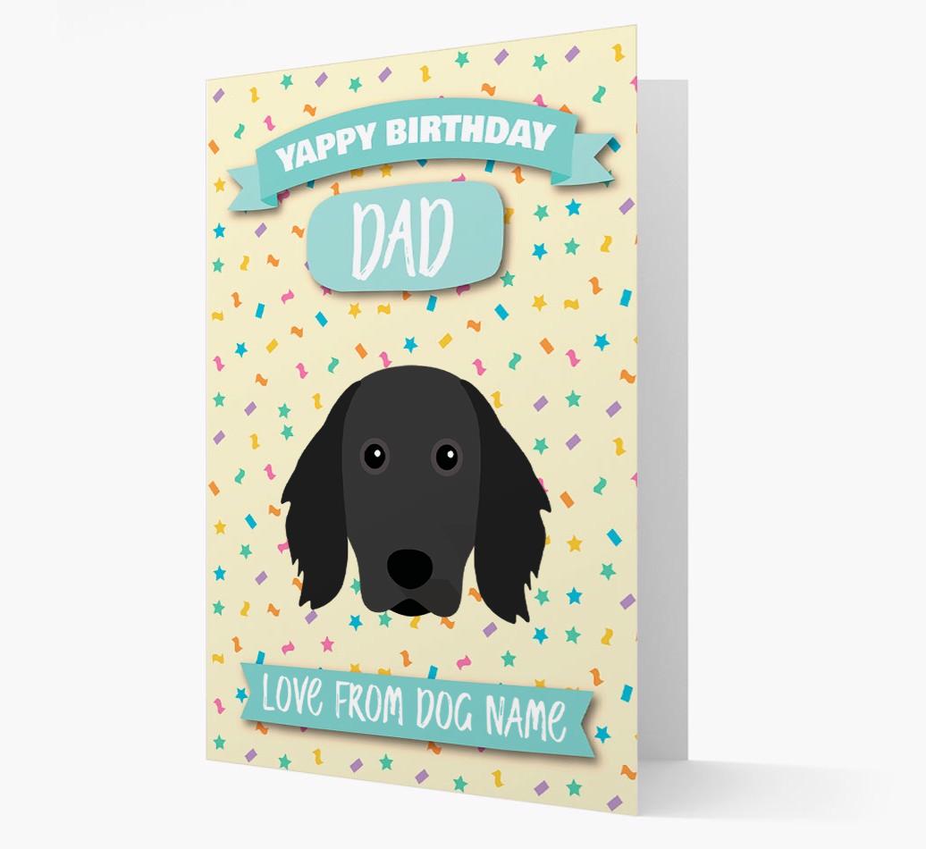 Personalised Card 'Yappy Birthday Dad' with {breedCommonName} Icon