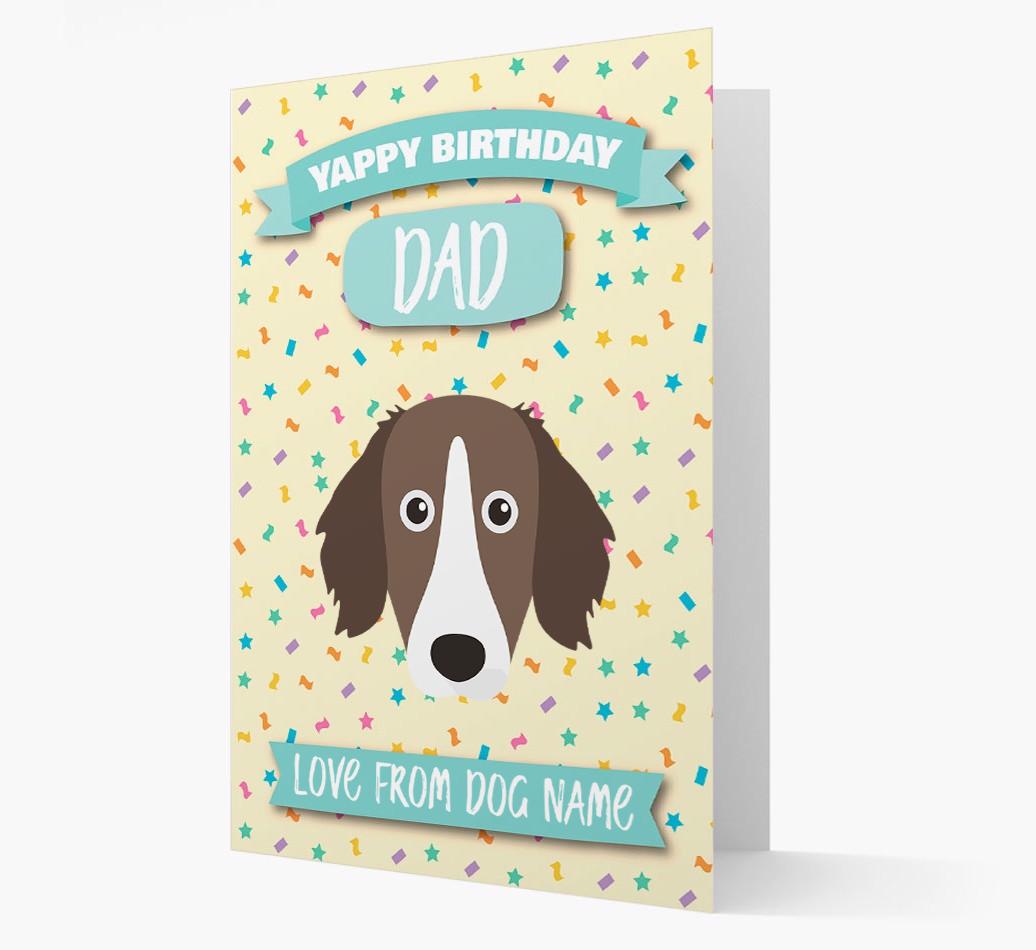 Personalised Card 'Yappy Birthday Dad' with {breedCommonName} Icon