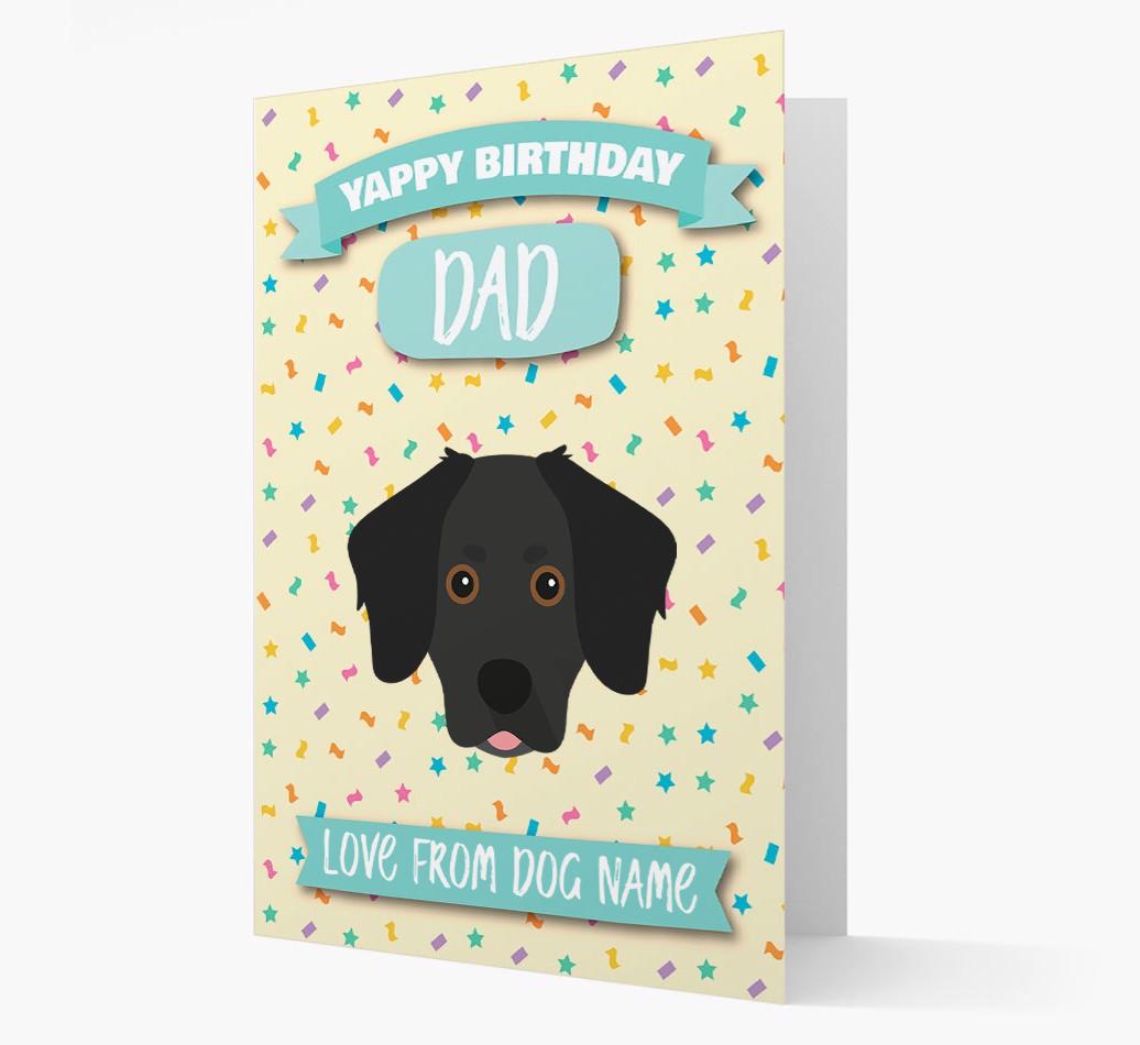 Personalised Card 'Yappy Birthday Dad' with {breedCommonName} Icon