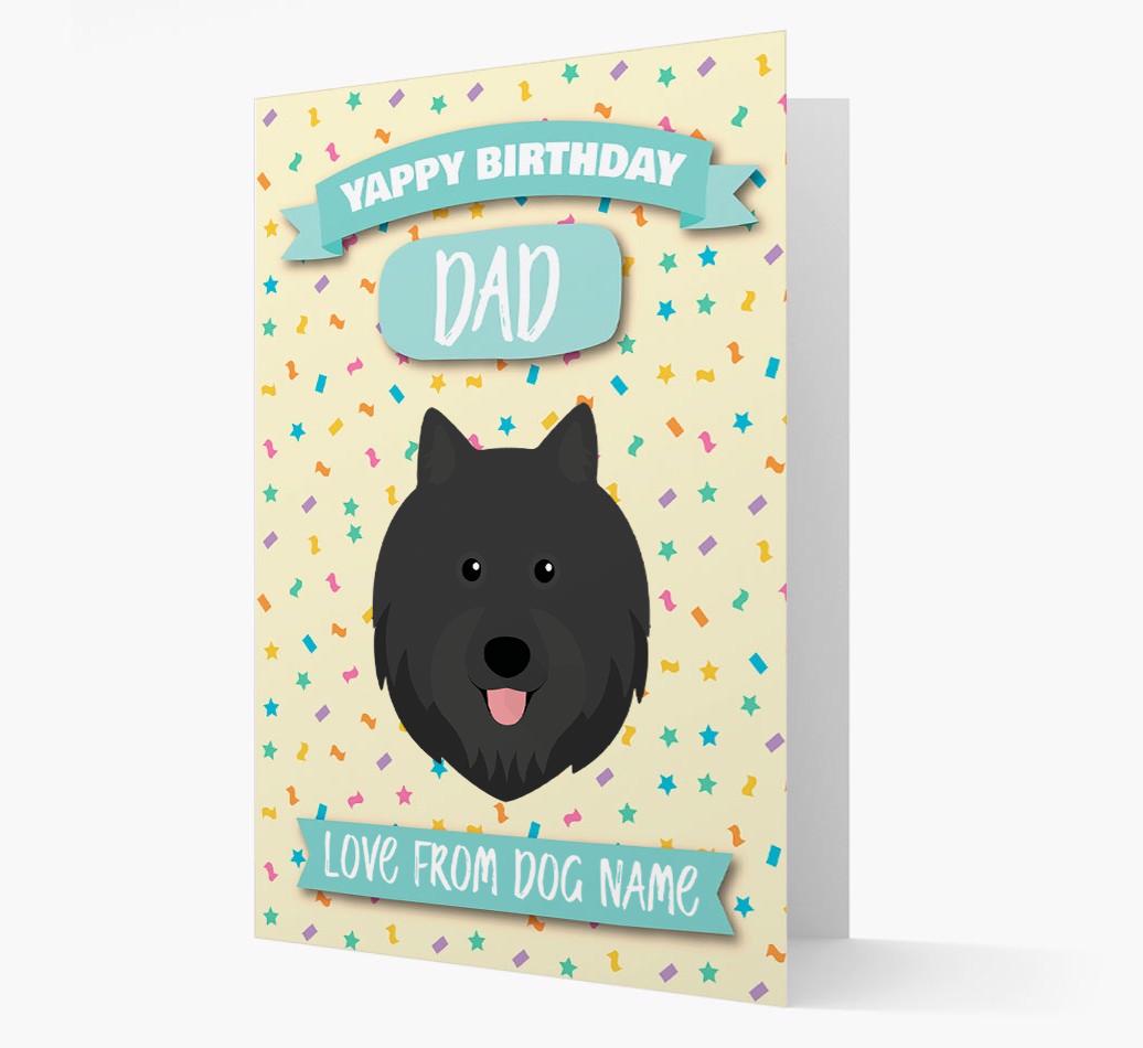 Personalised Card 'Yappy Birthday Dad' with {breedCommonName} Icon