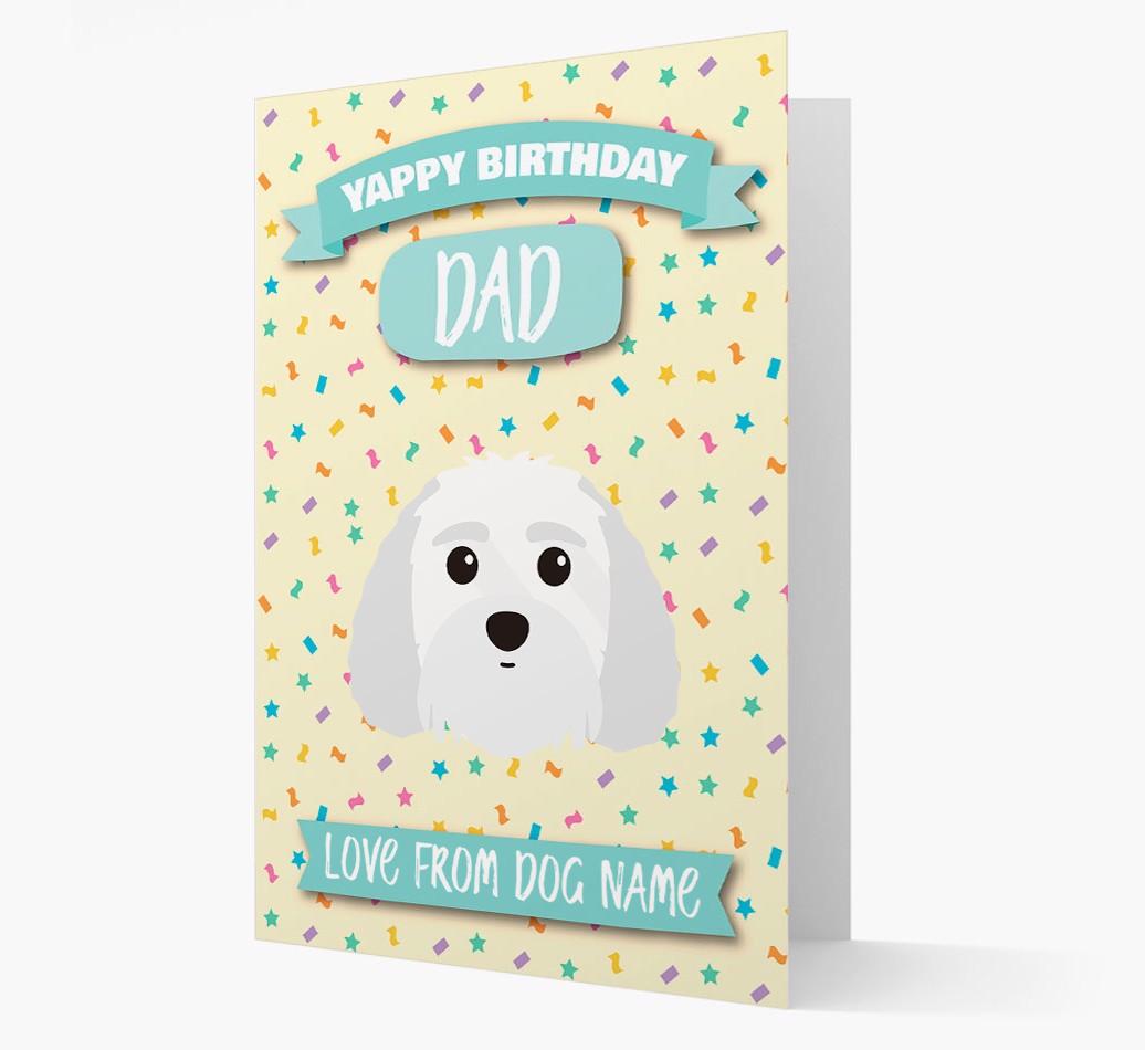 Personalised Card 'Yappy Birthday Dad' with {breedCommonName} Icon