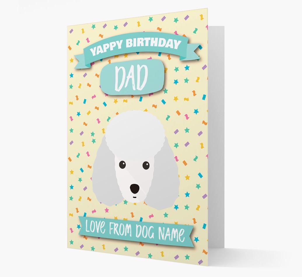 Personalised Card 'Yappy Birthday Dad' with {breedCommonName} Icon