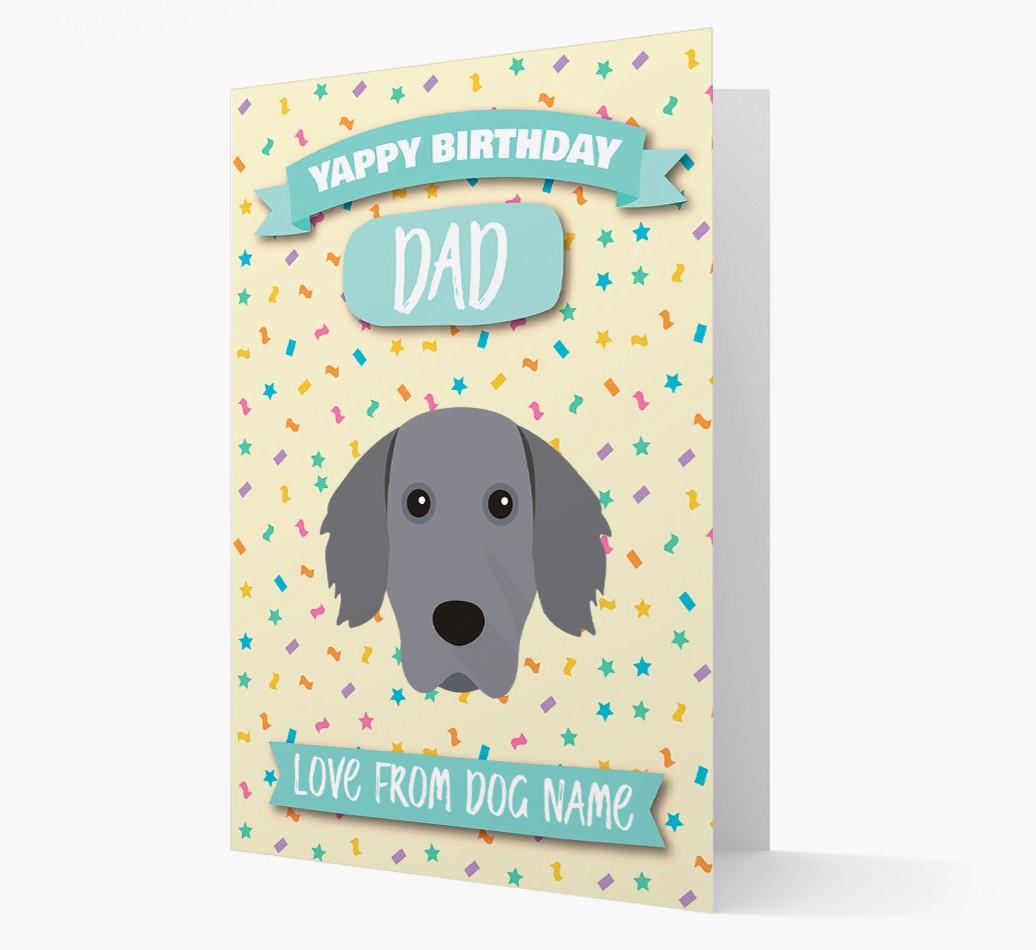Personalised Card 'Yappy Birthday Dad' with {breedCommonName} Icon